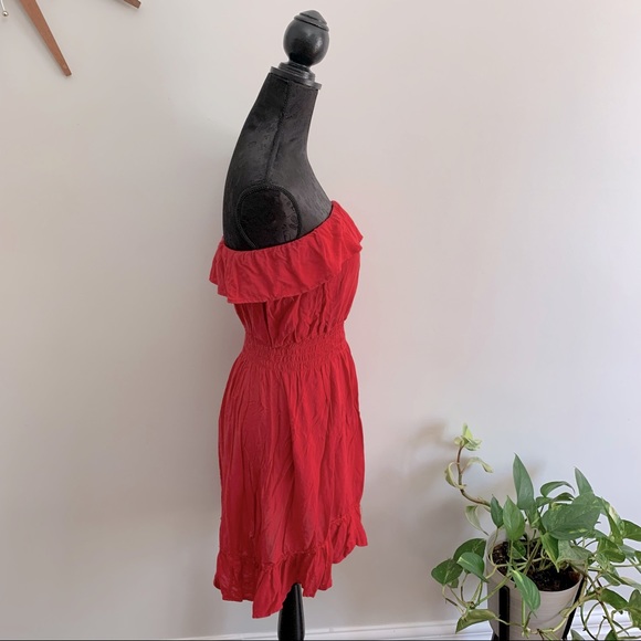 Red Strapless Romantic Sundress (Sz M/L) - Picture 5 of 7